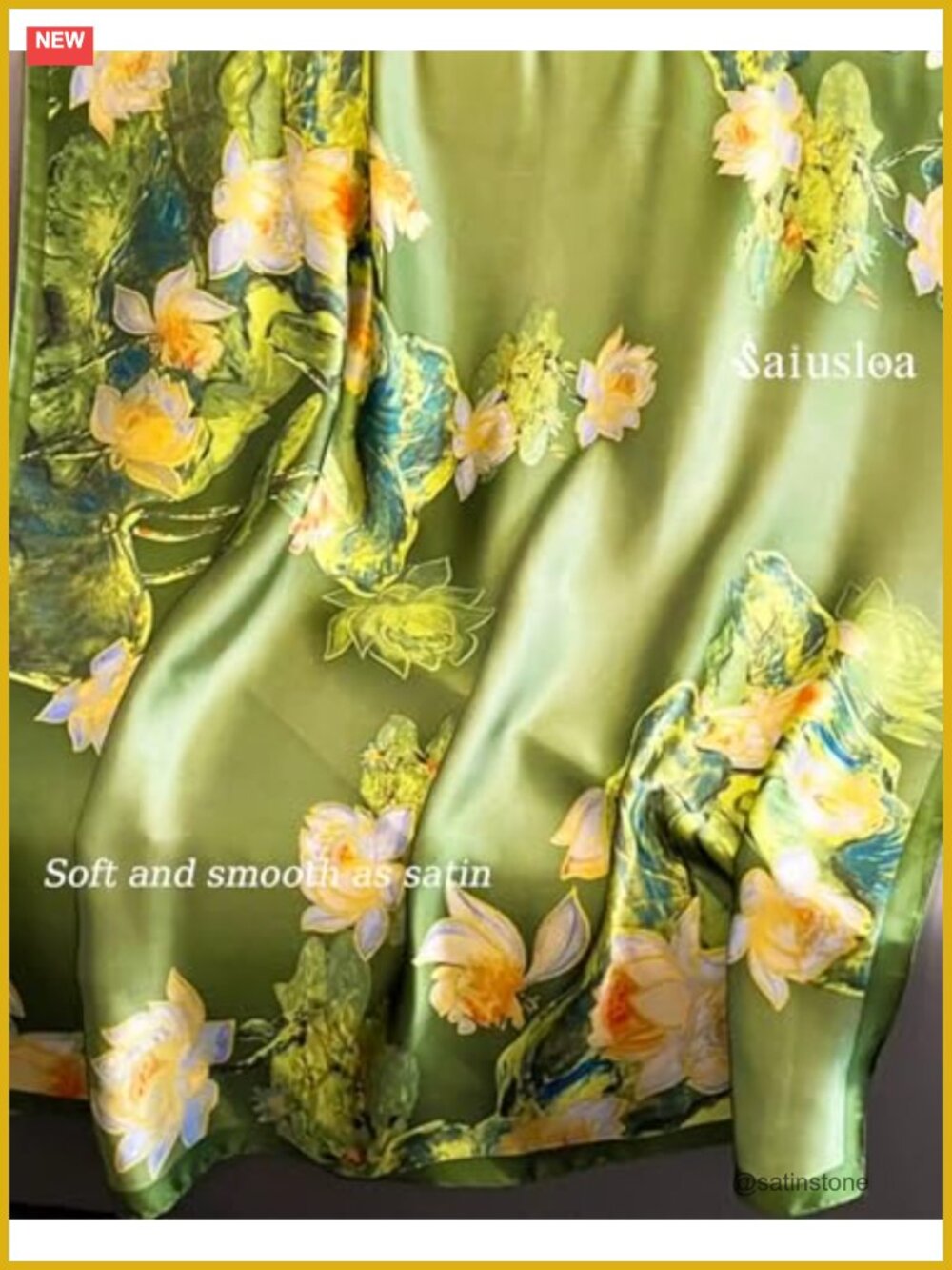 Silky Satin Scarf Shawl Wrap for Women – Lightweight Dressy Fashion Scarf for - Picture 3 of 6